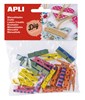 Obrázek Dřevěné kolíčky APLI / mix barev / 20 ks