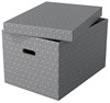 Obrázek Krabice úložná s víkem šedá L/3 ks